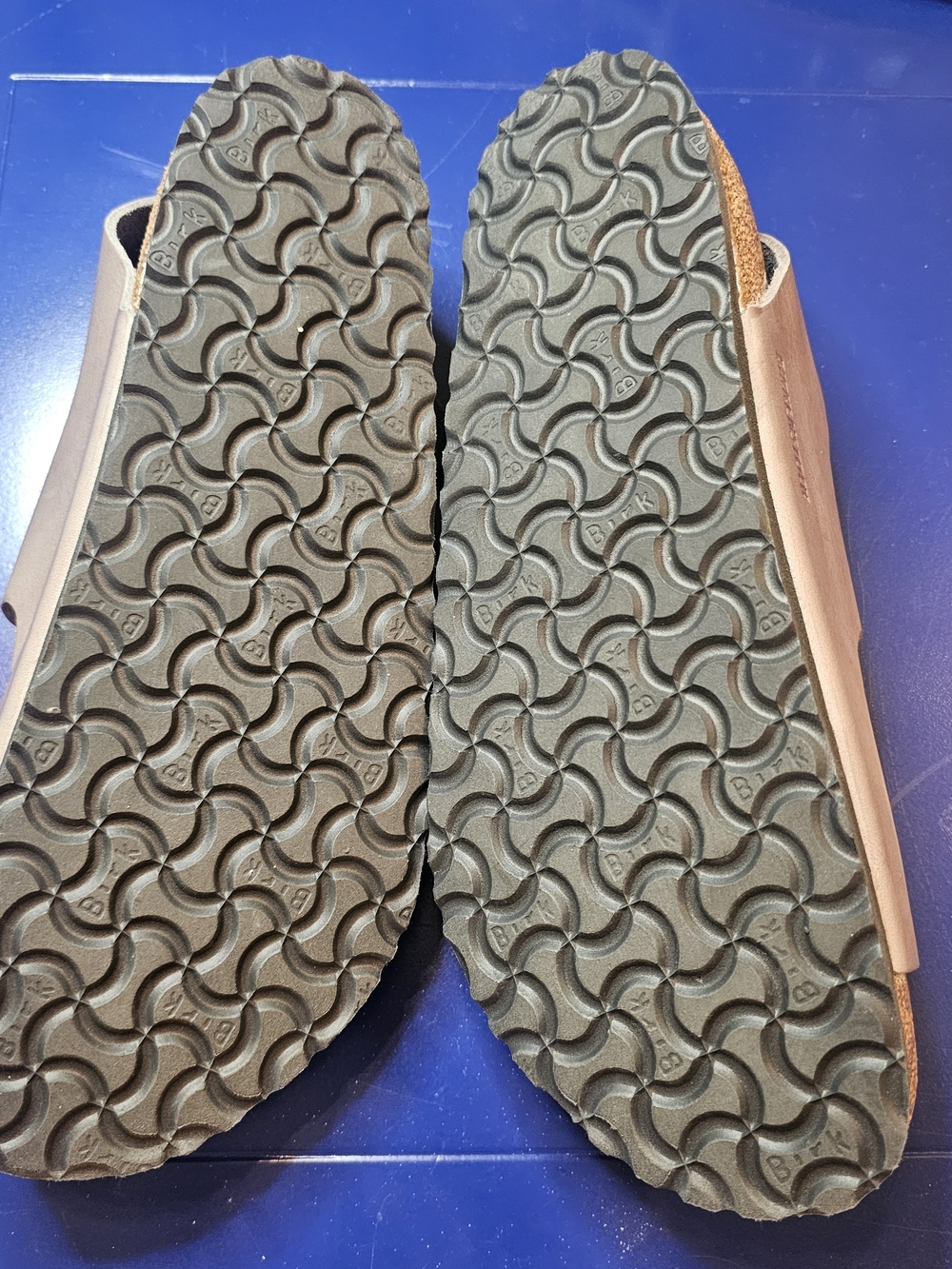 Birkenstock Gray Two-Strap Cork Footbed Sandals - Picture 5 of 6